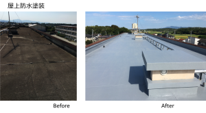 屋上防水塗装の例